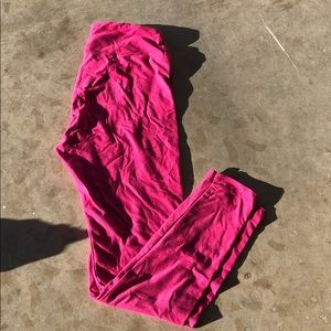 Solid pink lularoe leggings